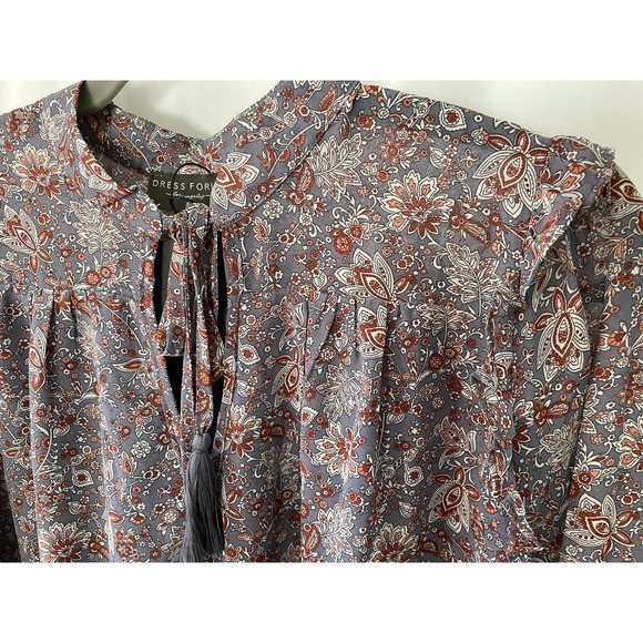Dress Forum Floral Long Sleeve Short Peasant Dress Small - Picture 9 of 13